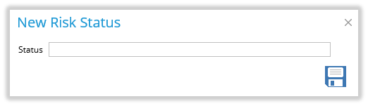 The 'New Risk Status' popup window