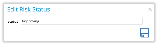 The 'Edit Risk Status' popup window