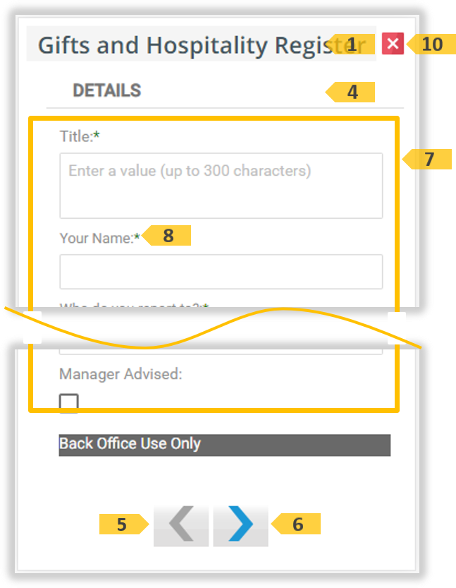 Create New Register Step 1