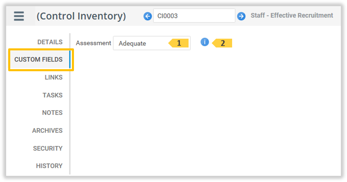 The 'Custom Fields' tab