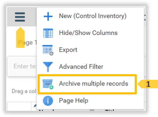 The 'Archive multiply records' icon