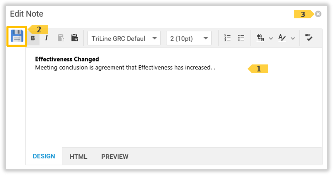 The 'Edit Note' icon