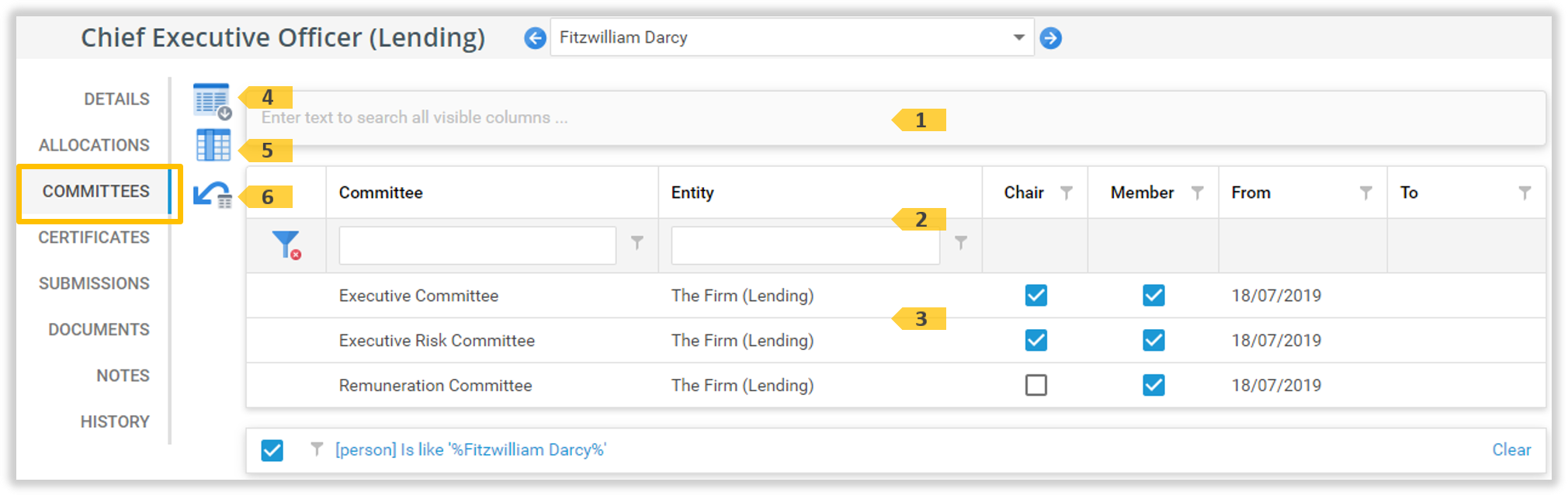 The 'Committees' tab